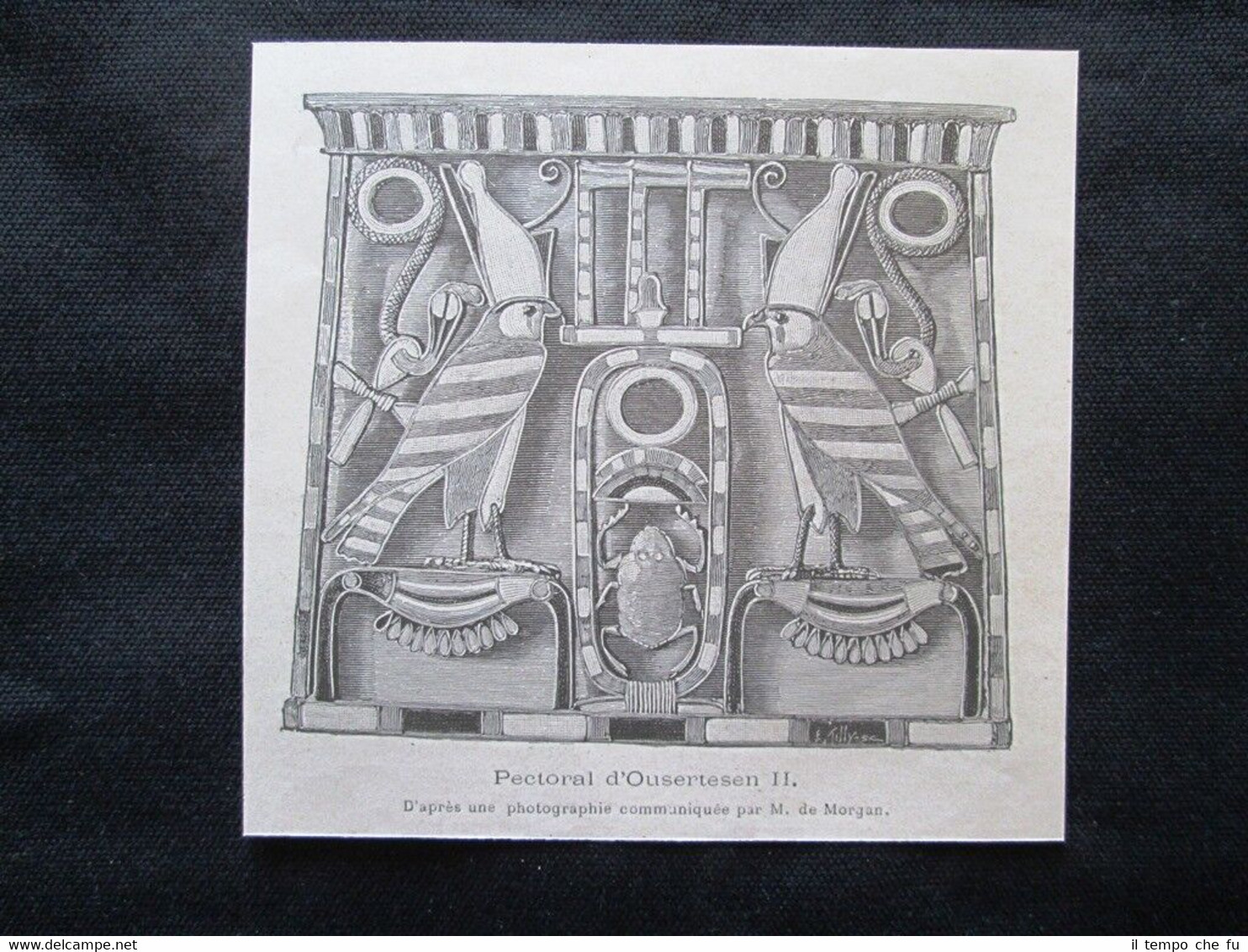 Pettorale di Ousertesen II Incisione del 1894