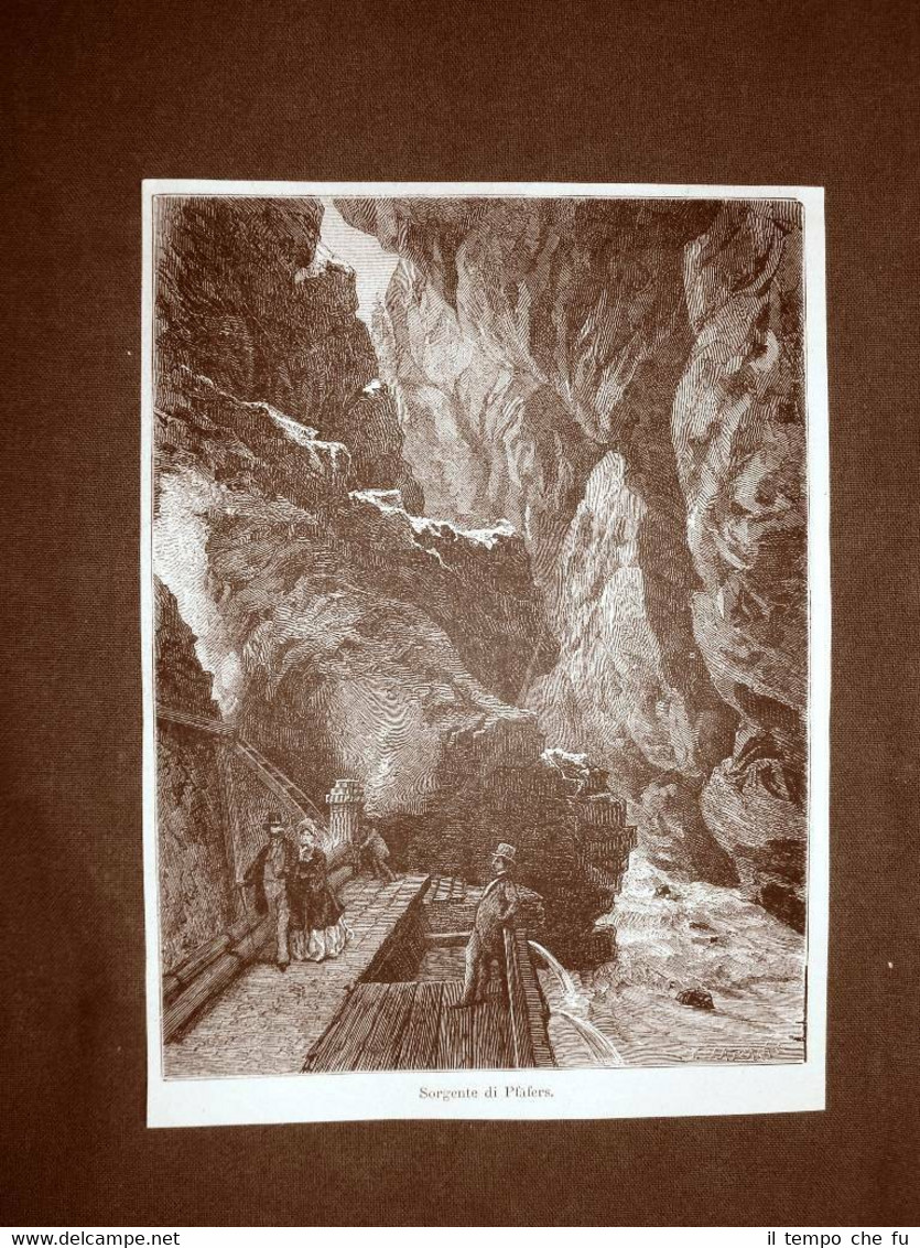 Pfafers nel 1863 Le sorgenti Svizzera