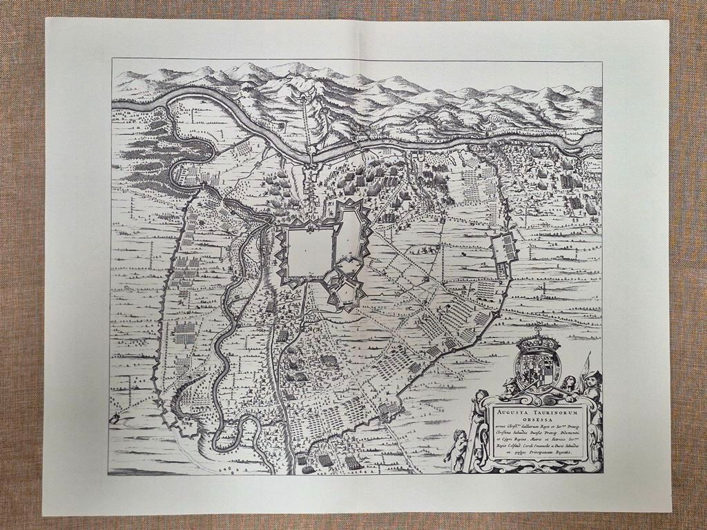 Pianta dell’assedio di Torino 1640 di Boetto per J. Blaeu …