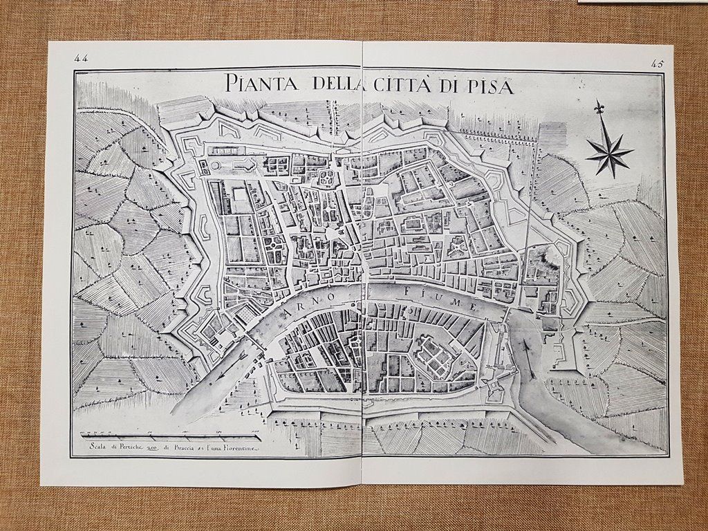 Pianta della Città di Pisa Granducato di Toscana Odoardo Warren …
