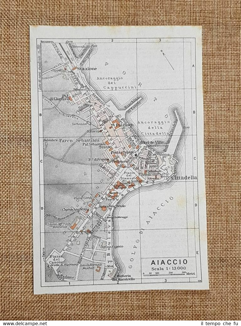 Pianta o piantina del 1940 La città di Ajaccio o …