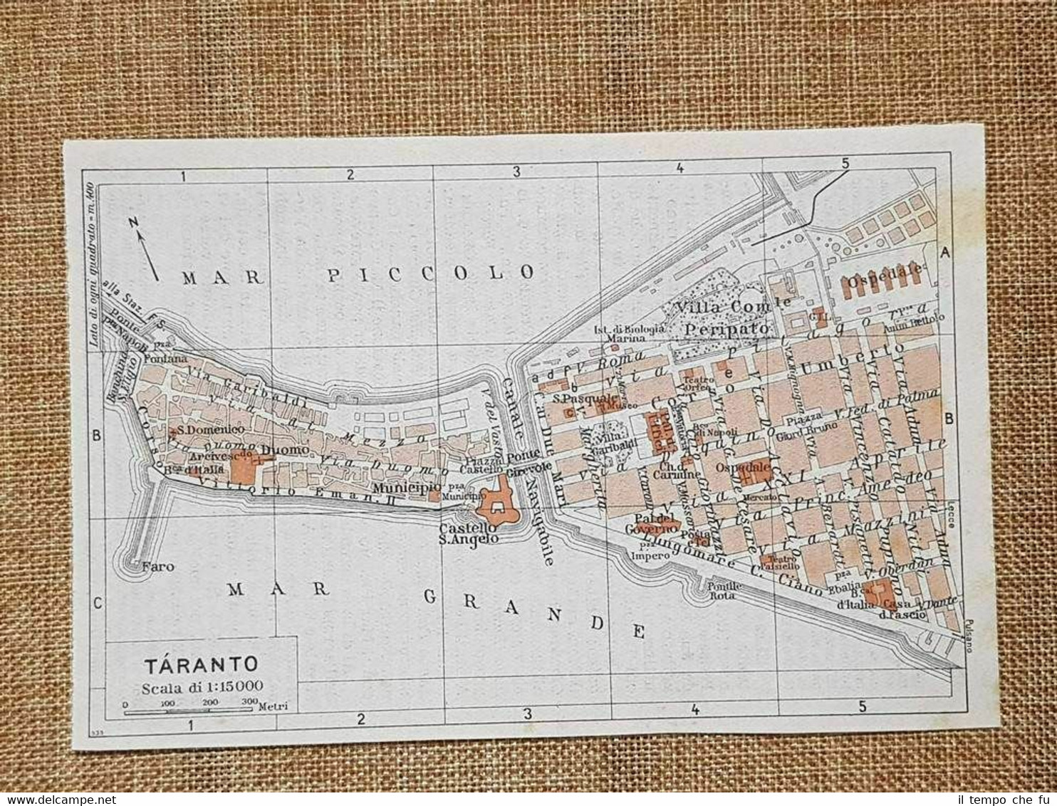 Pianta o piantina del 1940 La città di Taranto Puglia …