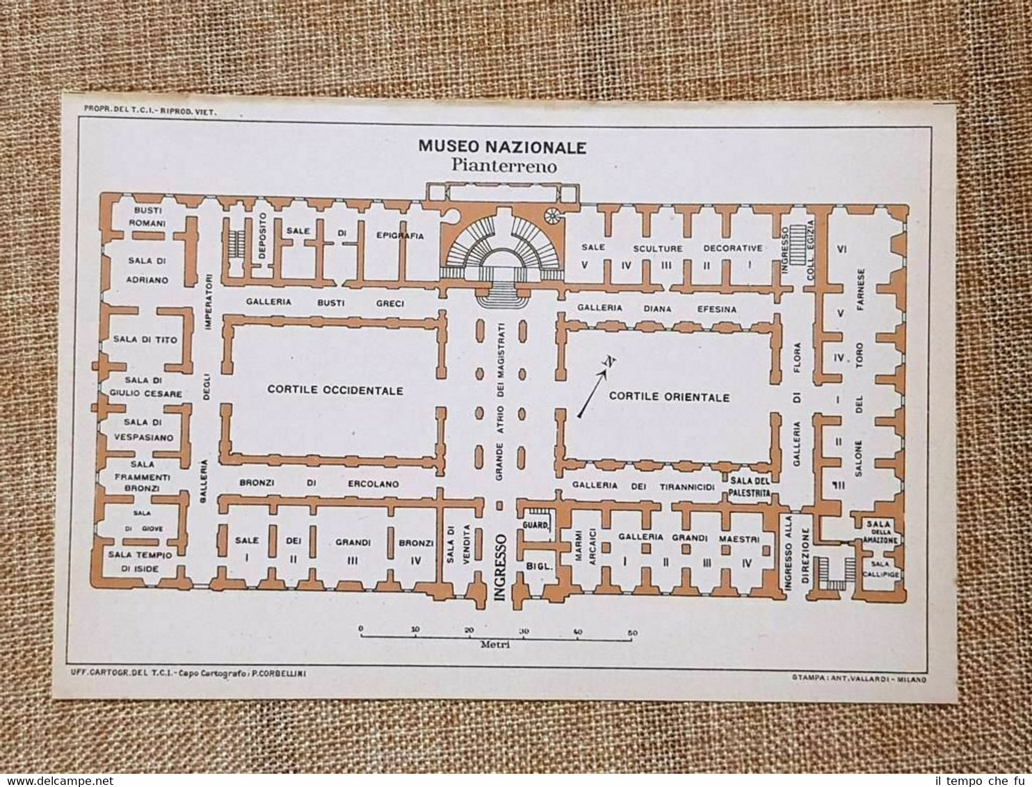 Pianta piantina del 1927 Museo archeologico nazionale di Napoli (T) …