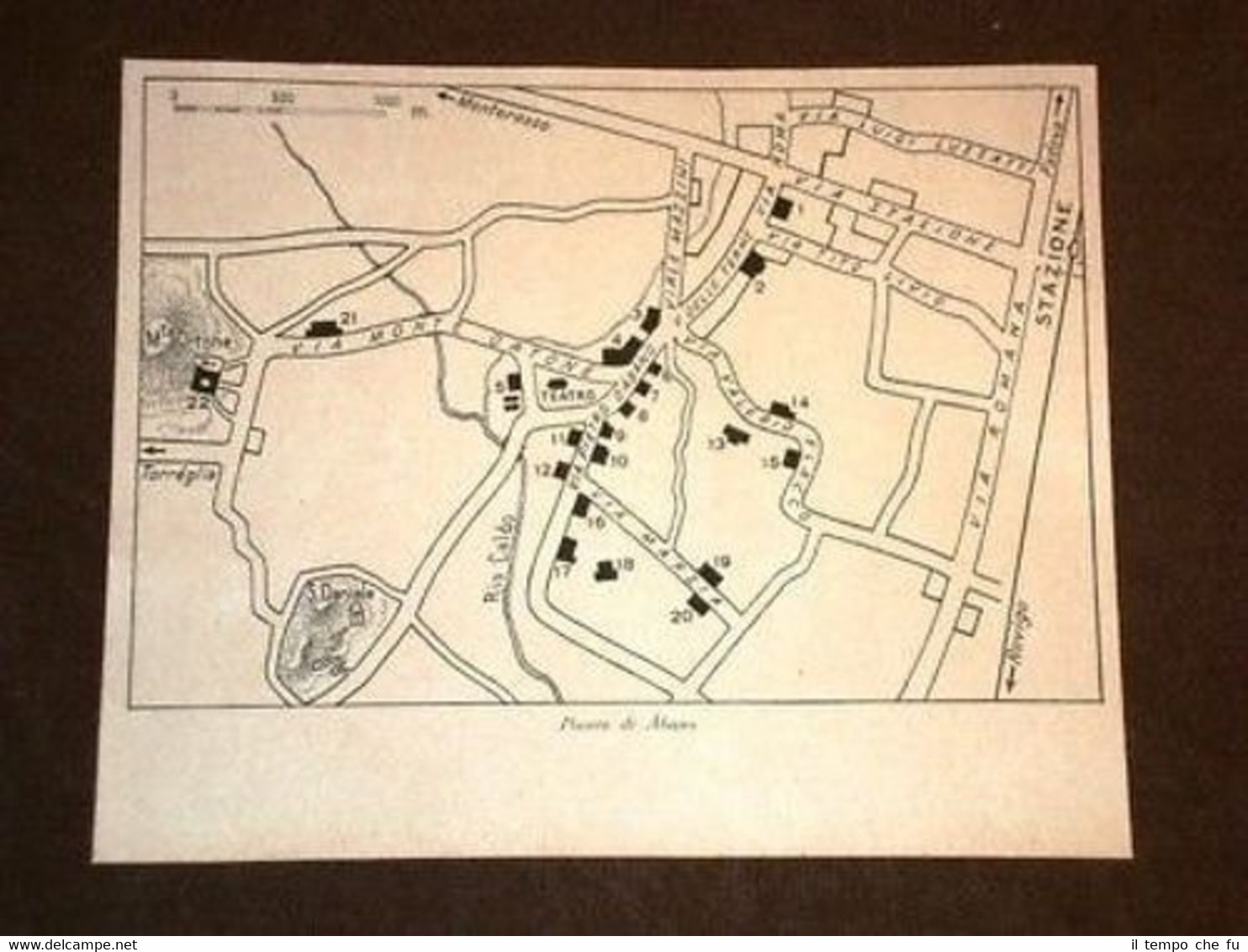 Piantina di Ábano Terme o Abano Bagni