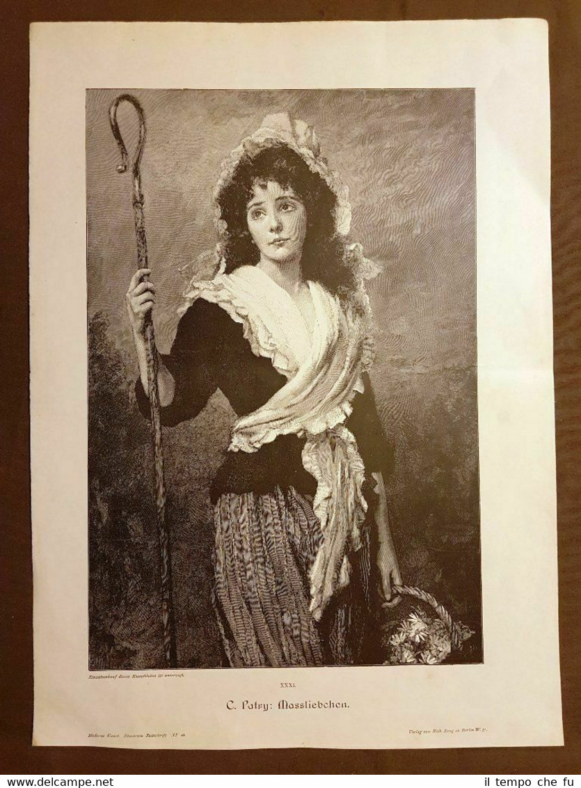 Piccola margherita o Massliebchen Opera di C.Patry Grande litografia del …