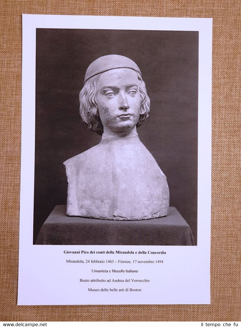 Pico della Mirandola 1463-1494 Busto del Verrocchio Museo Belle arti …