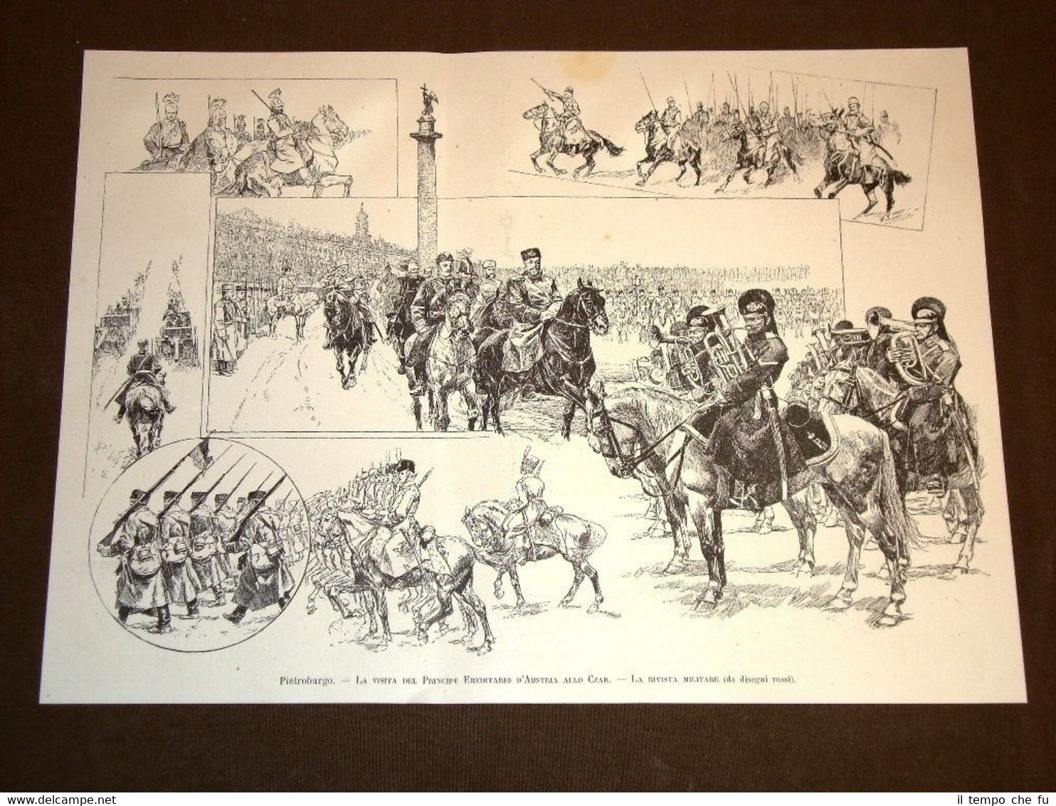 Pietroburgo nel 1891 Rivista militare del Principe ereditario d'Austria allo …