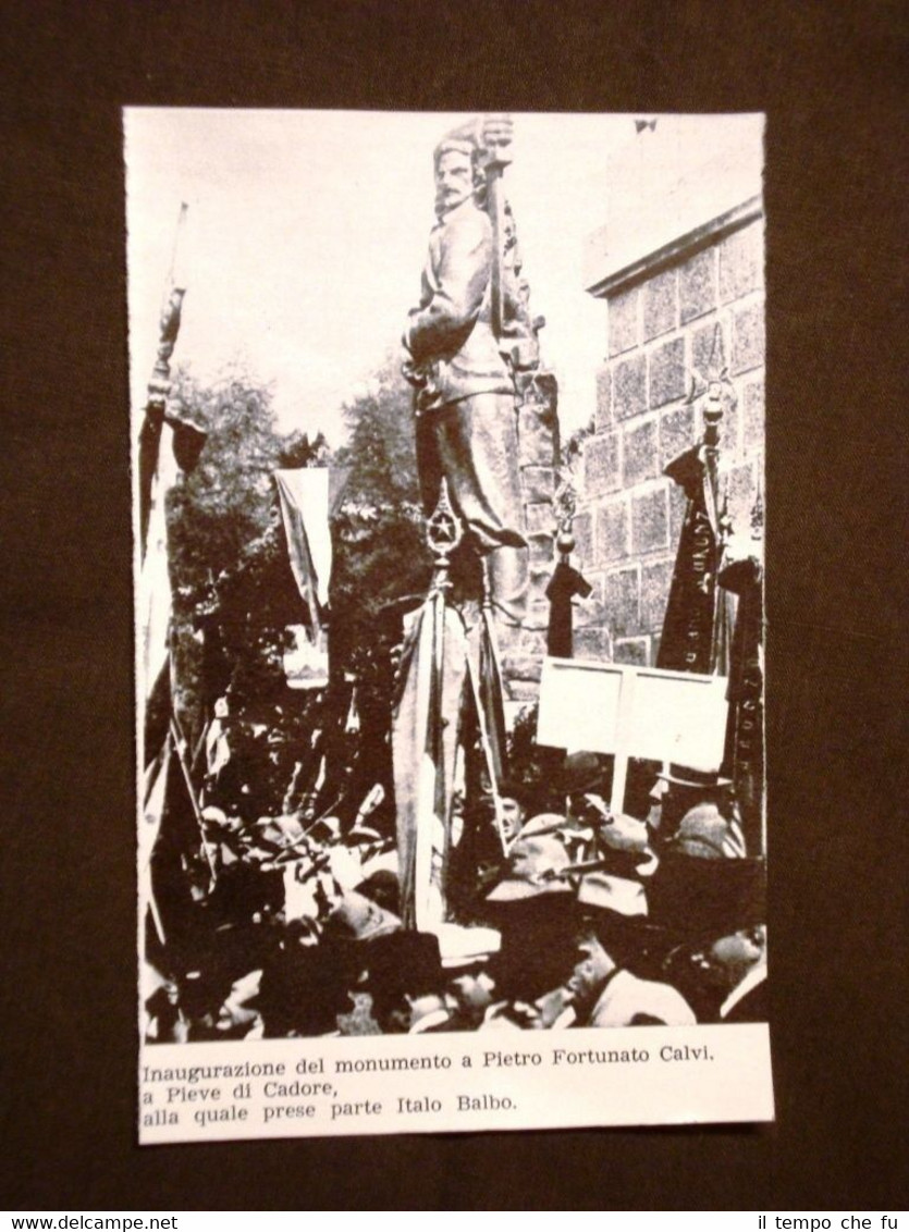 Pieve di Cadore negli anni '30 Inaugurazione del monumento a …