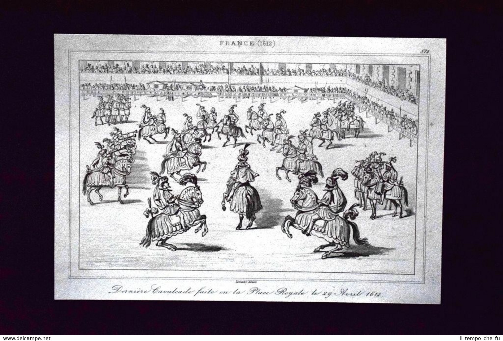 Place Royale, 29 avril 1612, France Incisione del 1850 L'Univers …