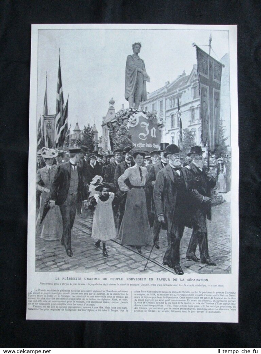 Plebiscito Norvegia + Francesco Giuseppe d'Austria, 75 anni Stampa del …