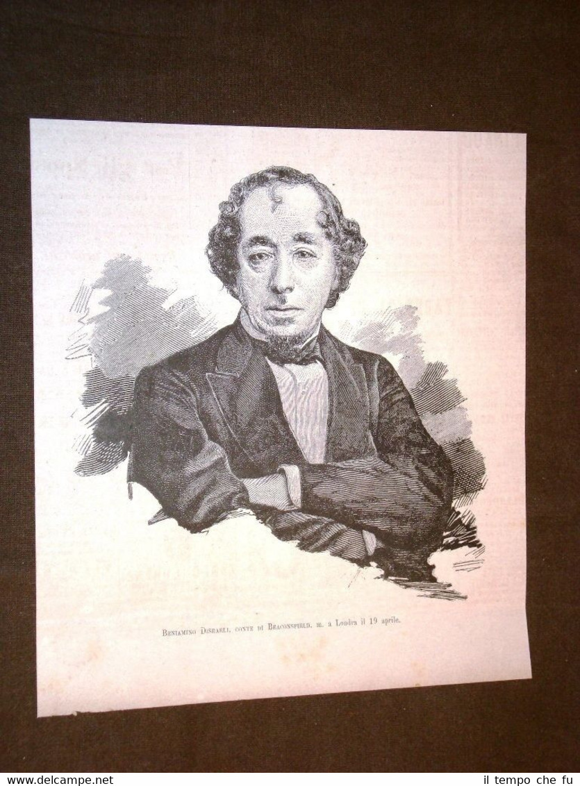 Politico d'Inghilterra Benjamin Disraeli I conte di Beaconsfield di Londra