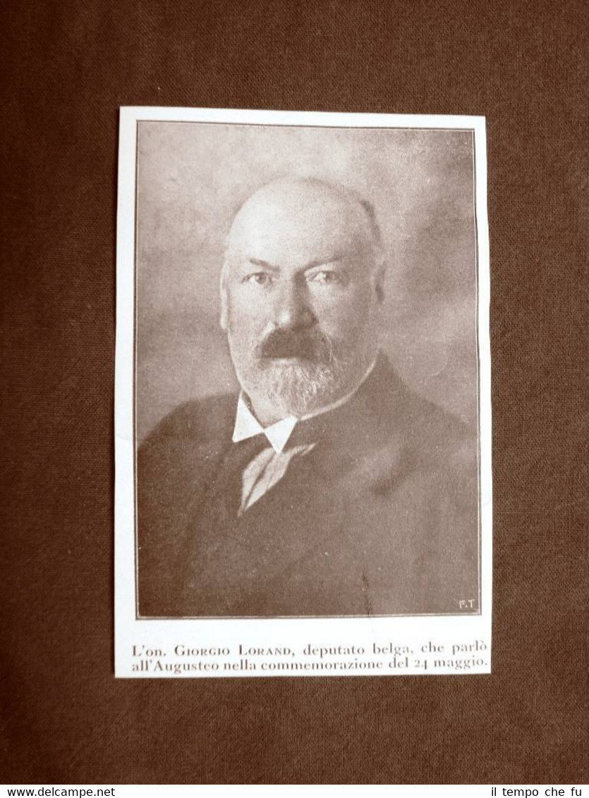 Politico del Belgio Onorevole Giorgio o George Lorand nel 1918