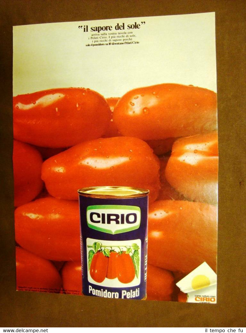 Pomidoro pelati Cirio Il Sapore del sole Pubblicità vintage anni …