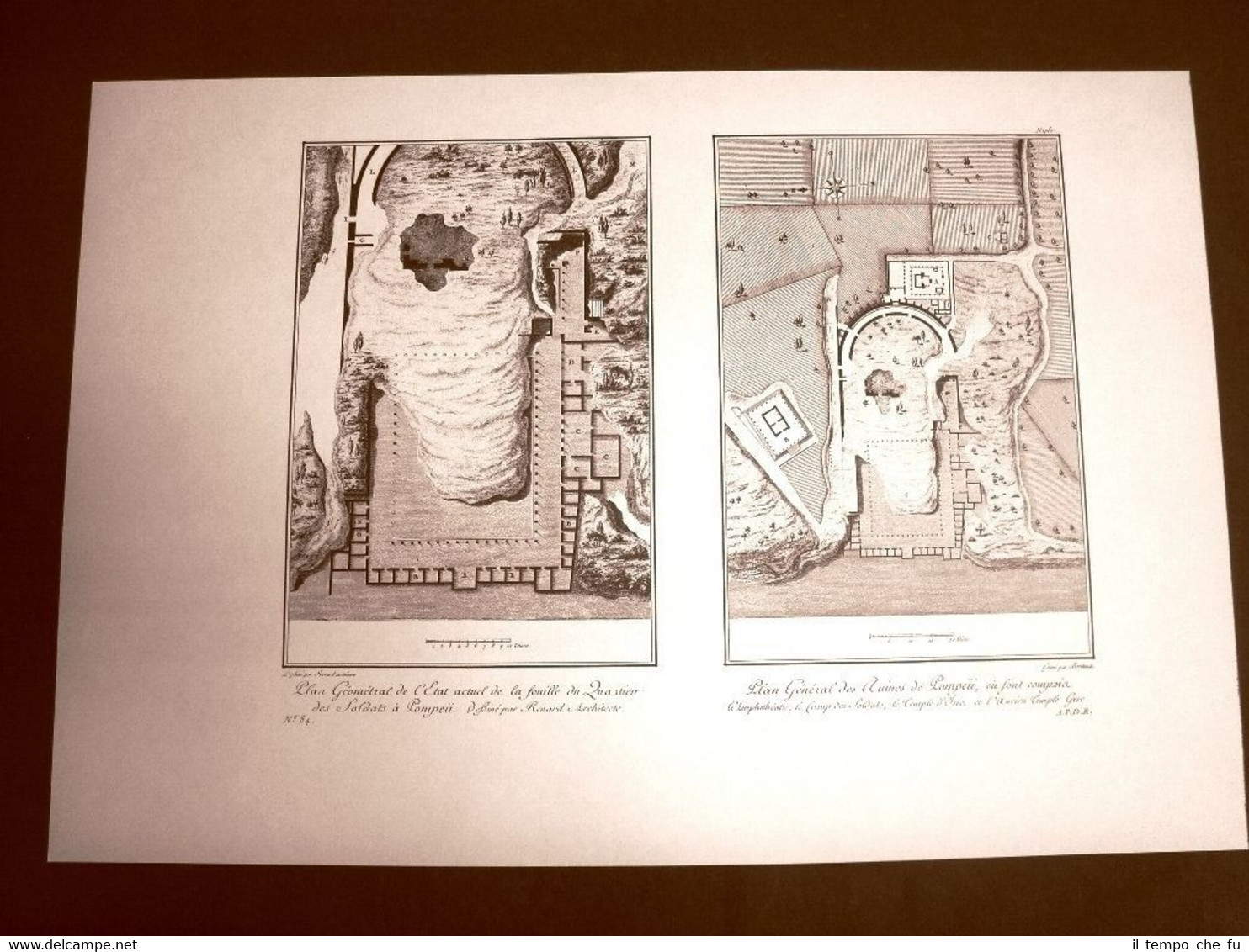 Pompei Pianta geometrica generale delle rovine Voyage Pittoresque di Saint …