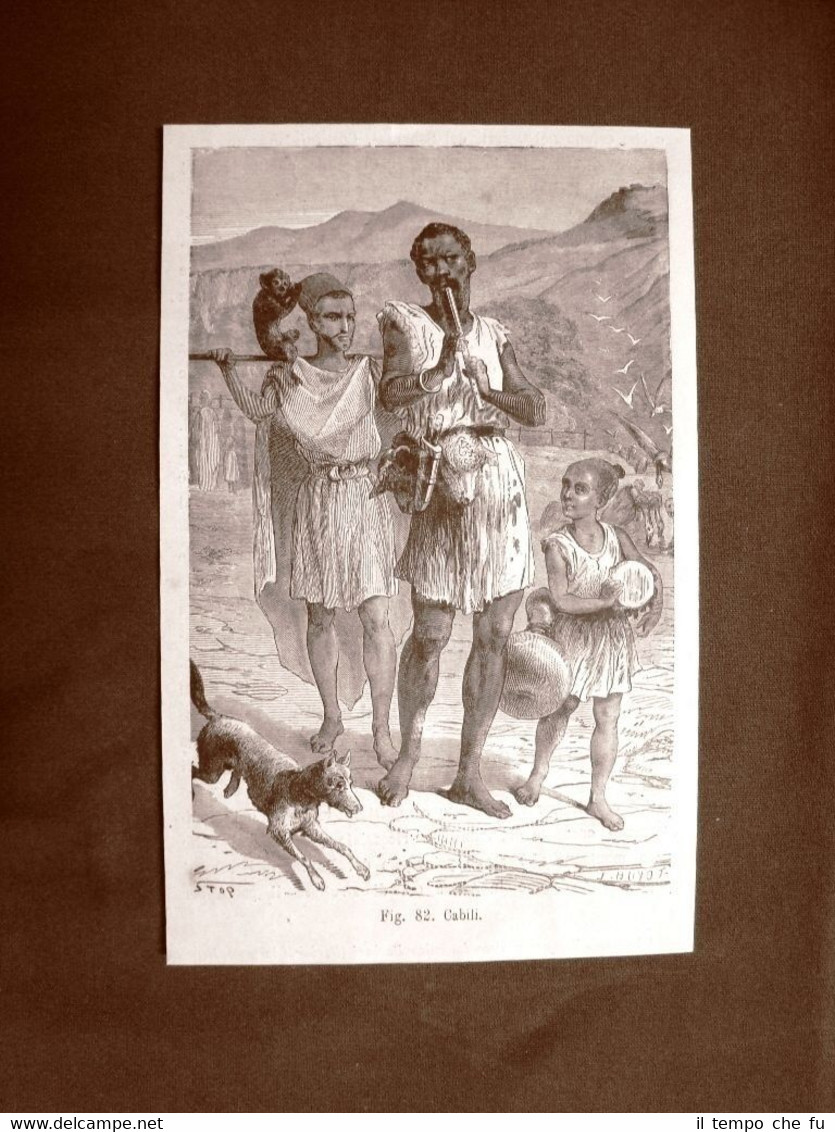 Popolazione della Cabilia nel 1883 Algeria Moda e costume