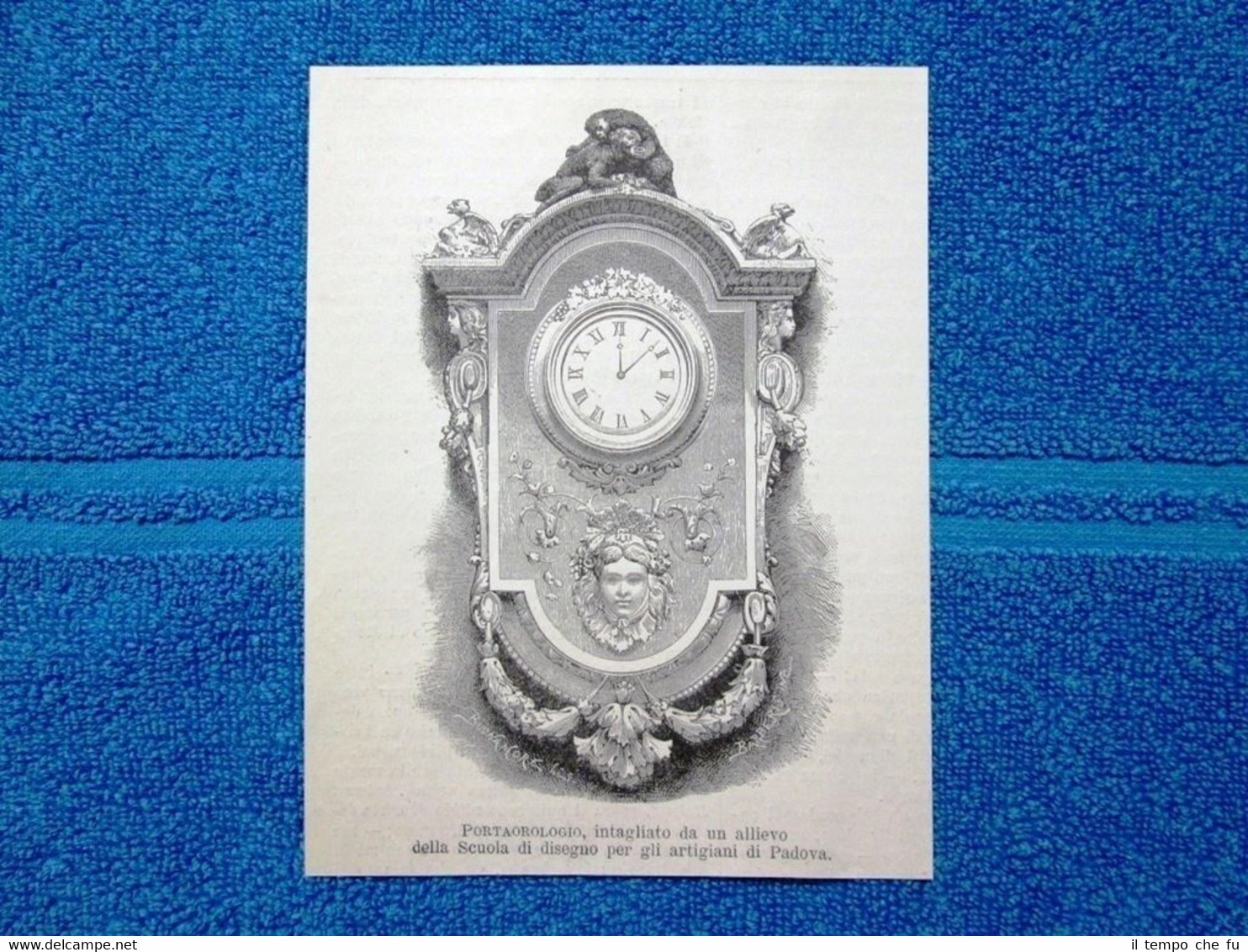 Portaorologio, intagliato da un allievo della Scuola di disegno, Padova …