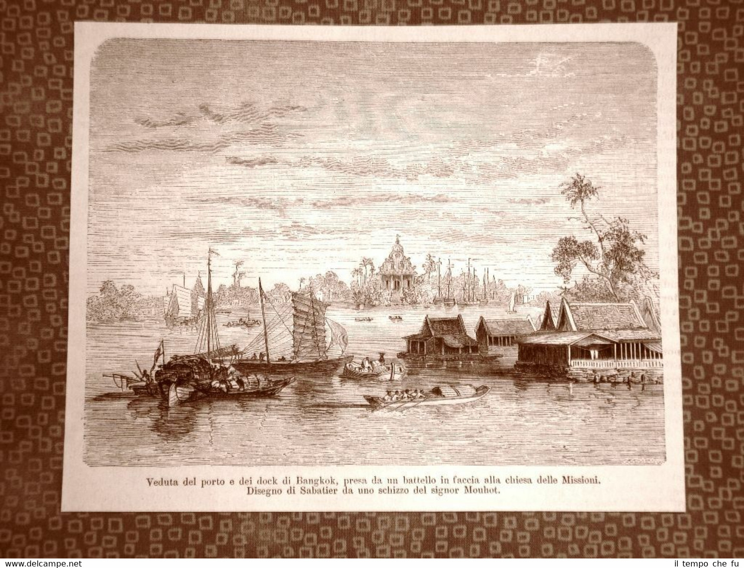 Porto e dock Bangkok nel 1863 e Armi e ornamenti …