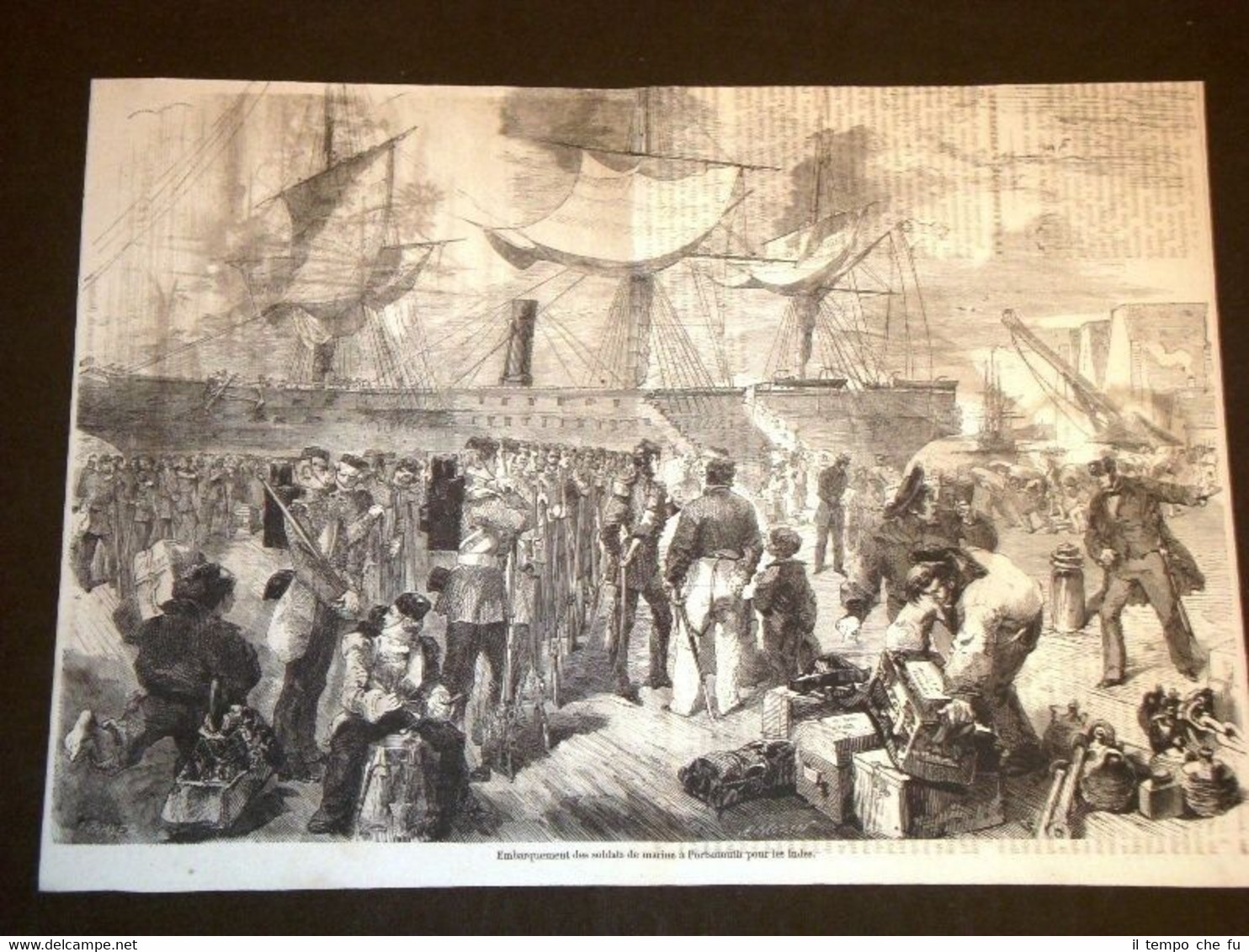 Portsmouth nel 1857 L'Imbarco dei soldati della marina per le …