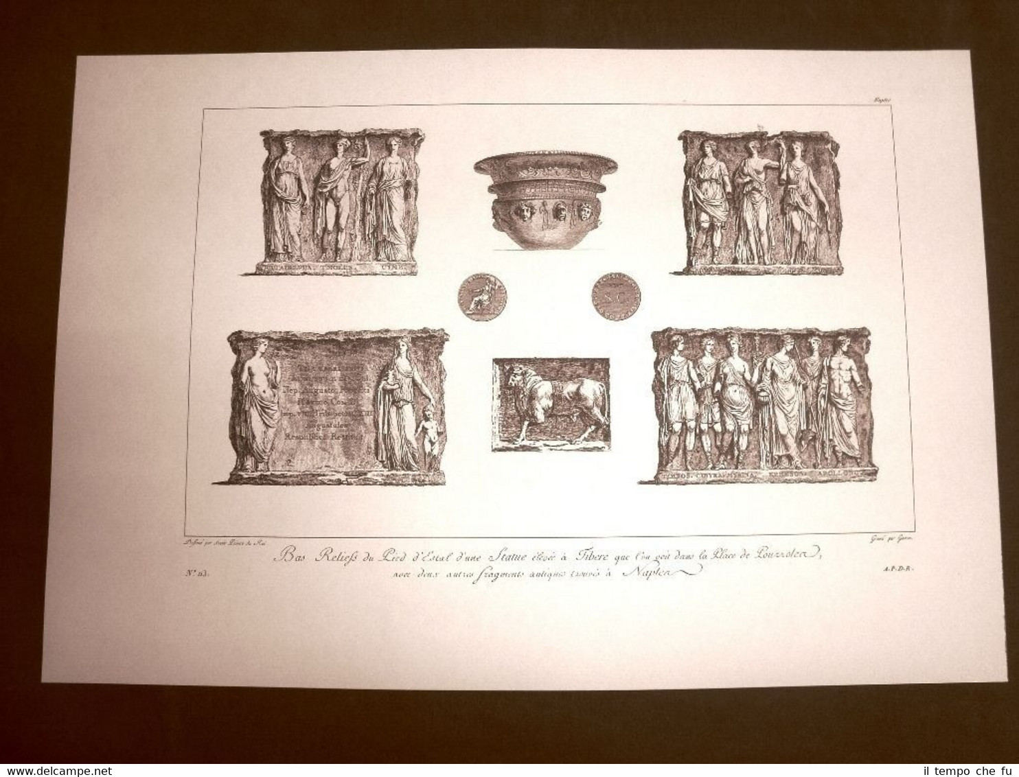 Pozzuoli Bassorilievo della statua a Tiberio Napoli Voyage Pittoresque Saint …