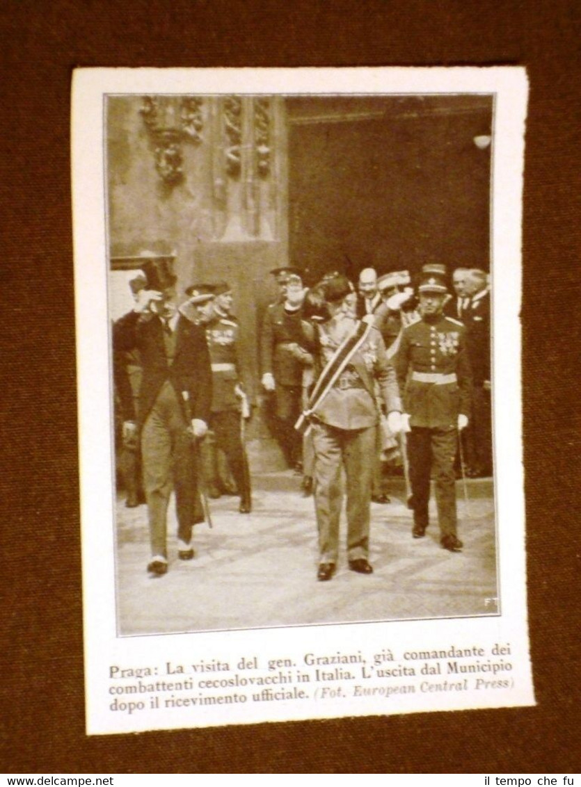 Praga nel 1928 Visita del Generale Graziani