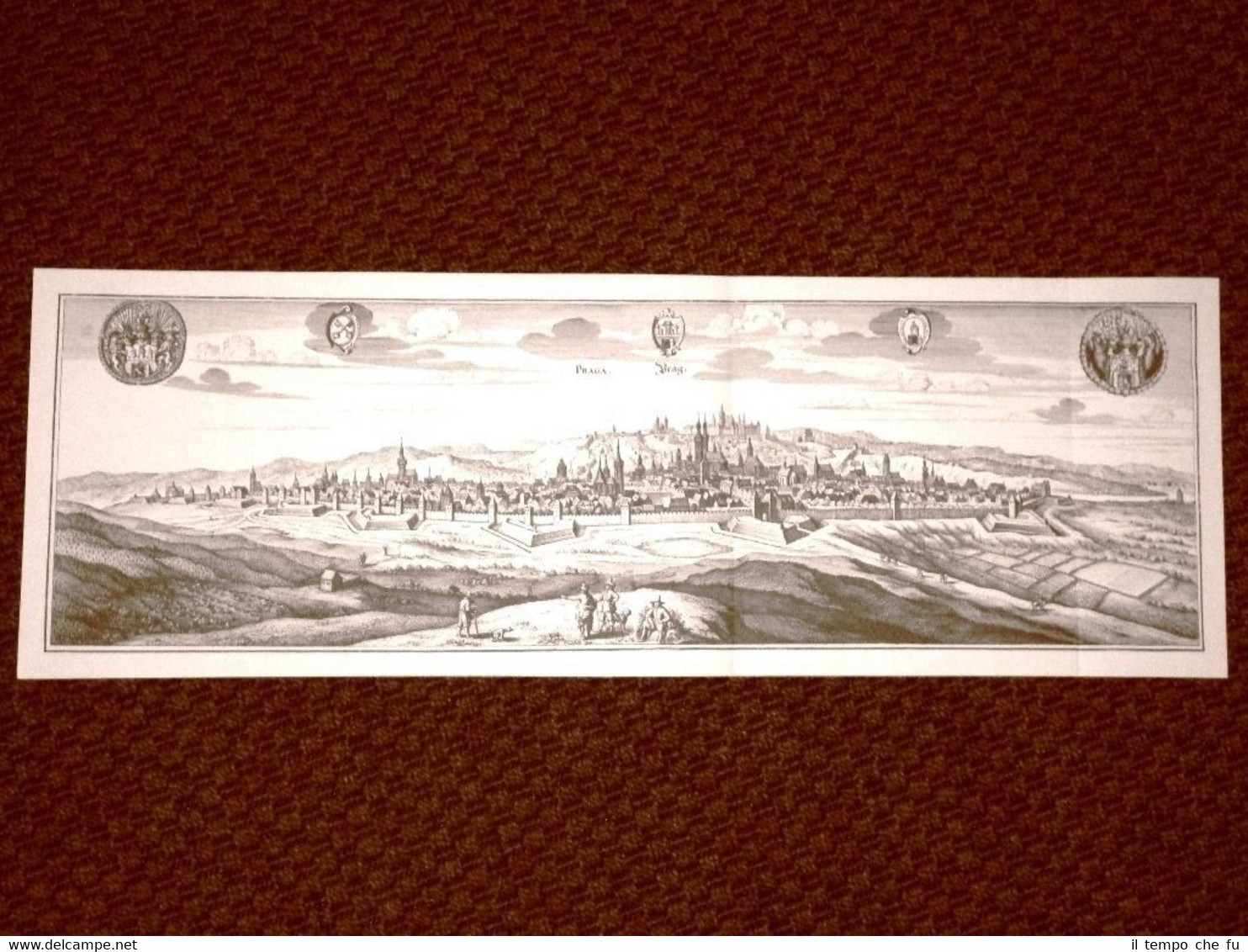 Praga Praha Prag Repubblica Ceca Incisione di Merian Matthäus del …