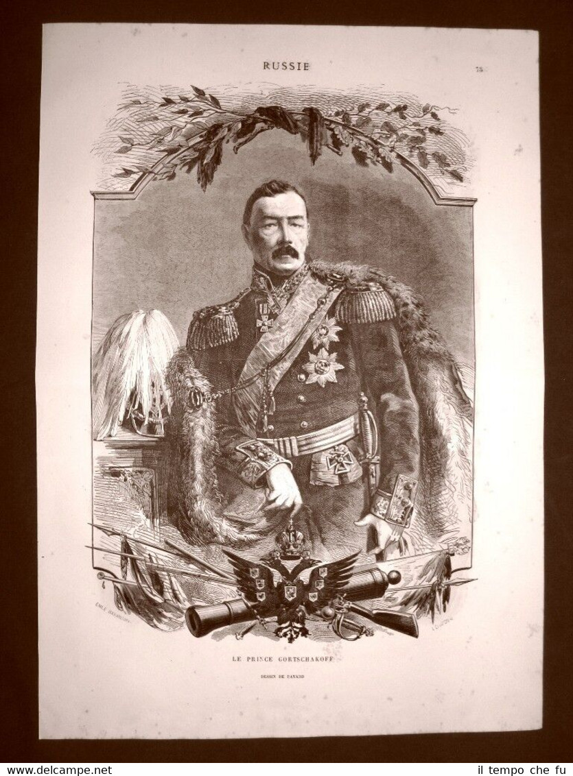 Principe Pyotr Dmitrievich Gorchakov e Esercito russo Russia Incisione del …