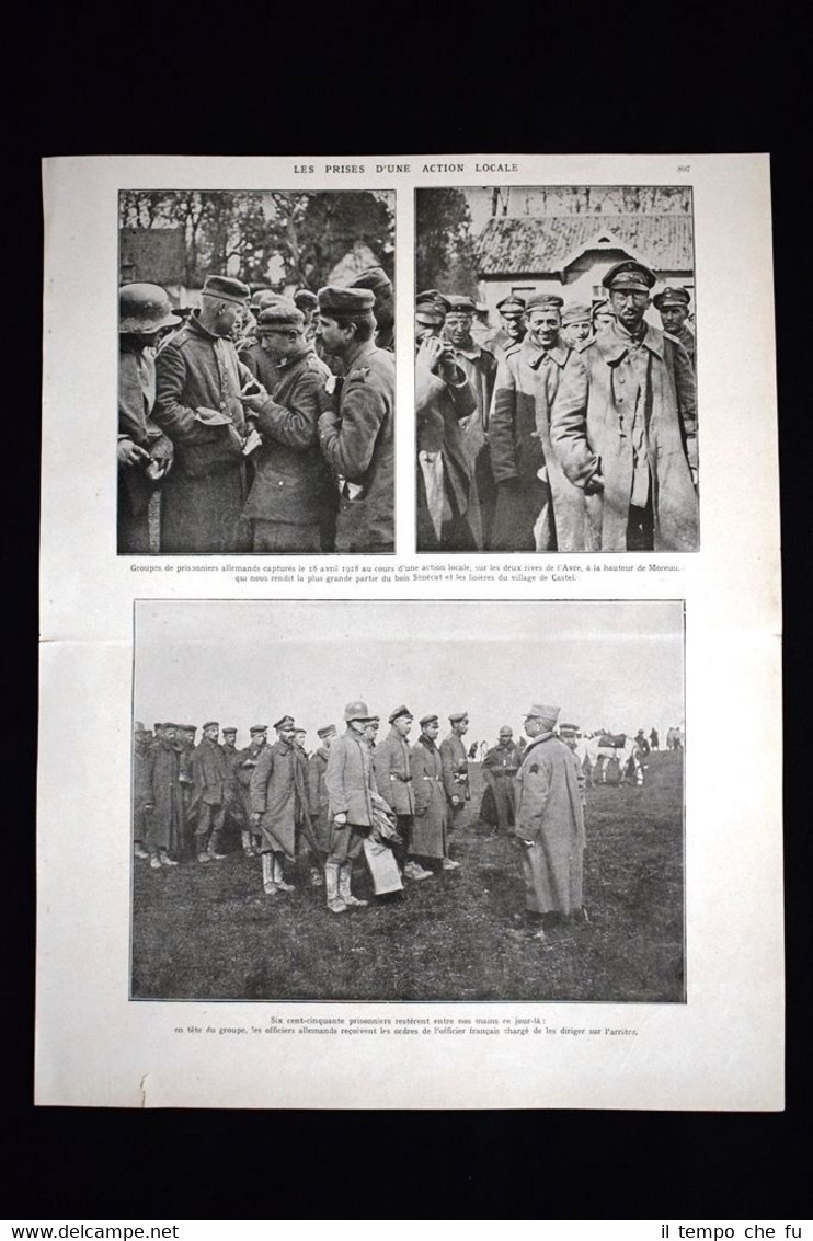 Prisonniers allemands capturés sur les rives de l'Avre WW1 Guerra …