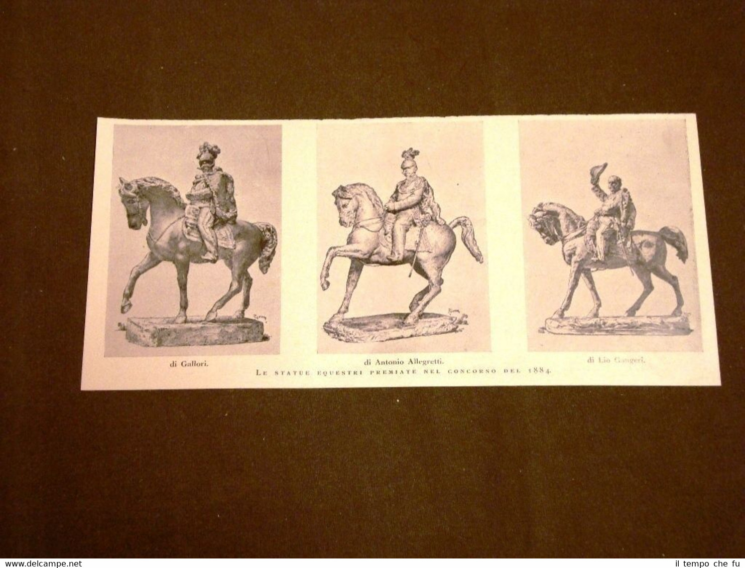 Progetto Monumento Vittorio Emanuele Concorso del 1884 Statue equestri premiate