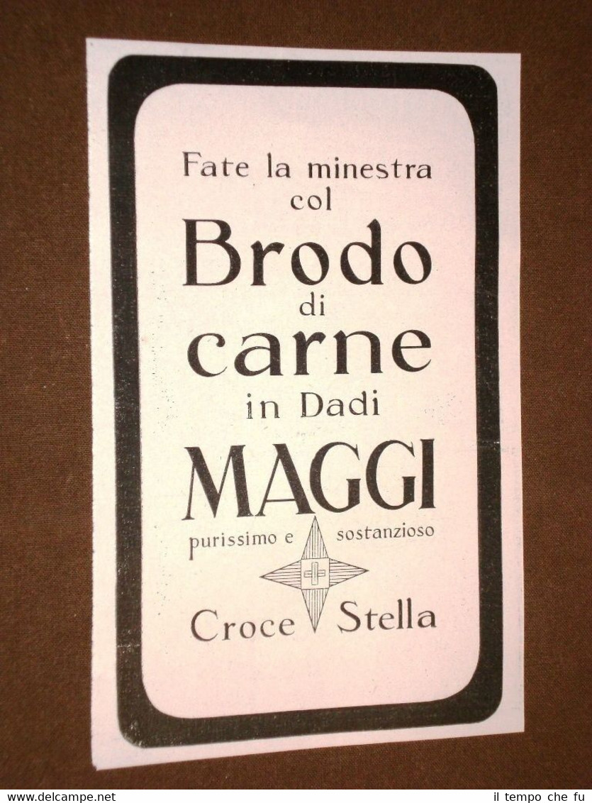 Pubblicità d'Epoca dei primi del '900 Dado per brodo di …