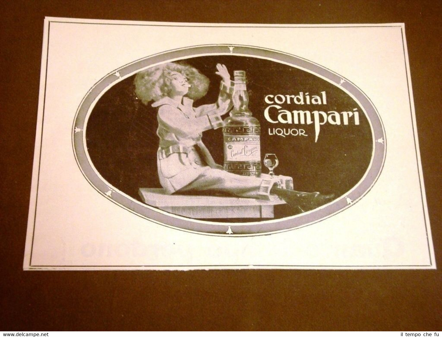 Pubblicità d'epoca dei primi del '900 Liquore Cordial Campari