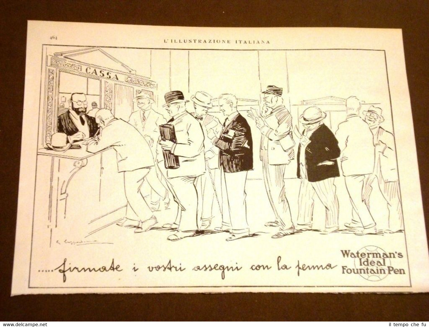 Pubblicità d'Epoca dei primi del '900 Penne Penna stilografiche Waterman's …