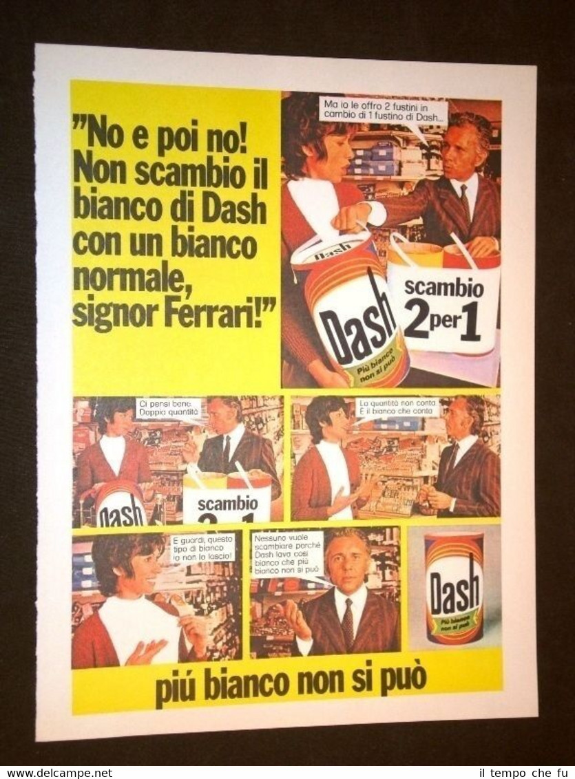 Pubblicità d'Epoca Detersivo Dash Copertine Domenica Corriere