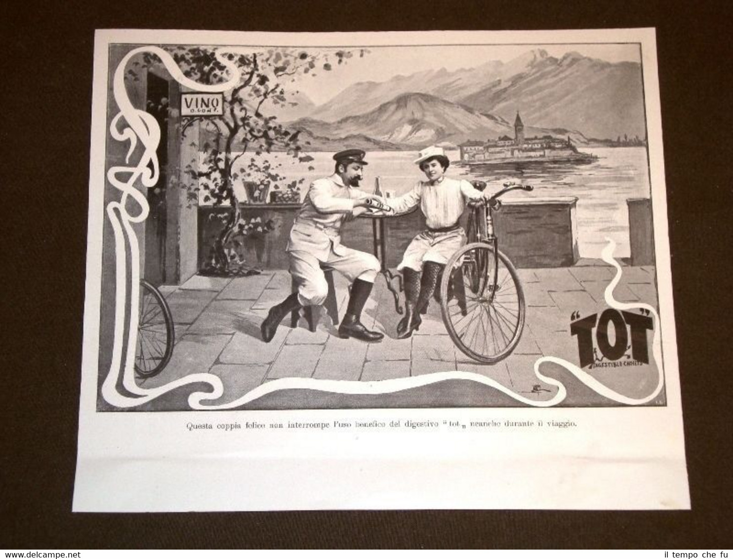 Pubblicità d'Epoca per Collezionisti del 1904 Cachet TOT Tema Coppia …