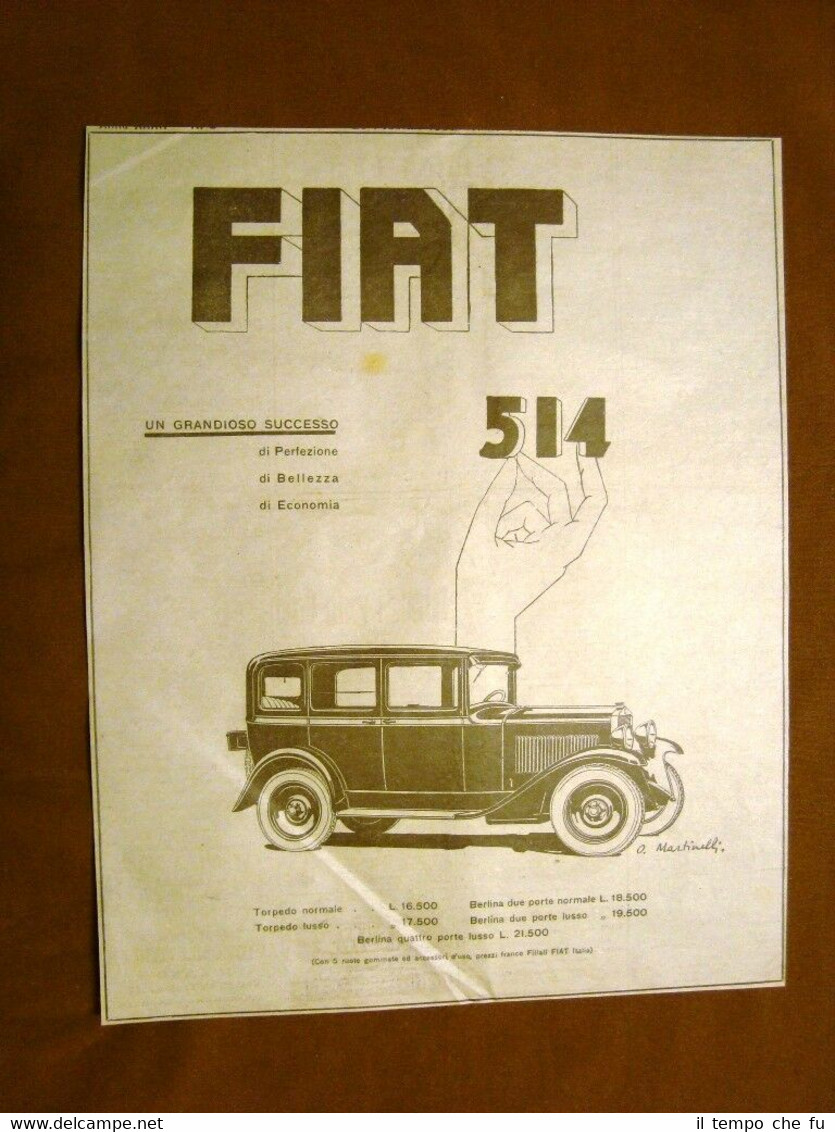 Pubblicità dei primi del '900 Auto o automobile FIAT Modello …