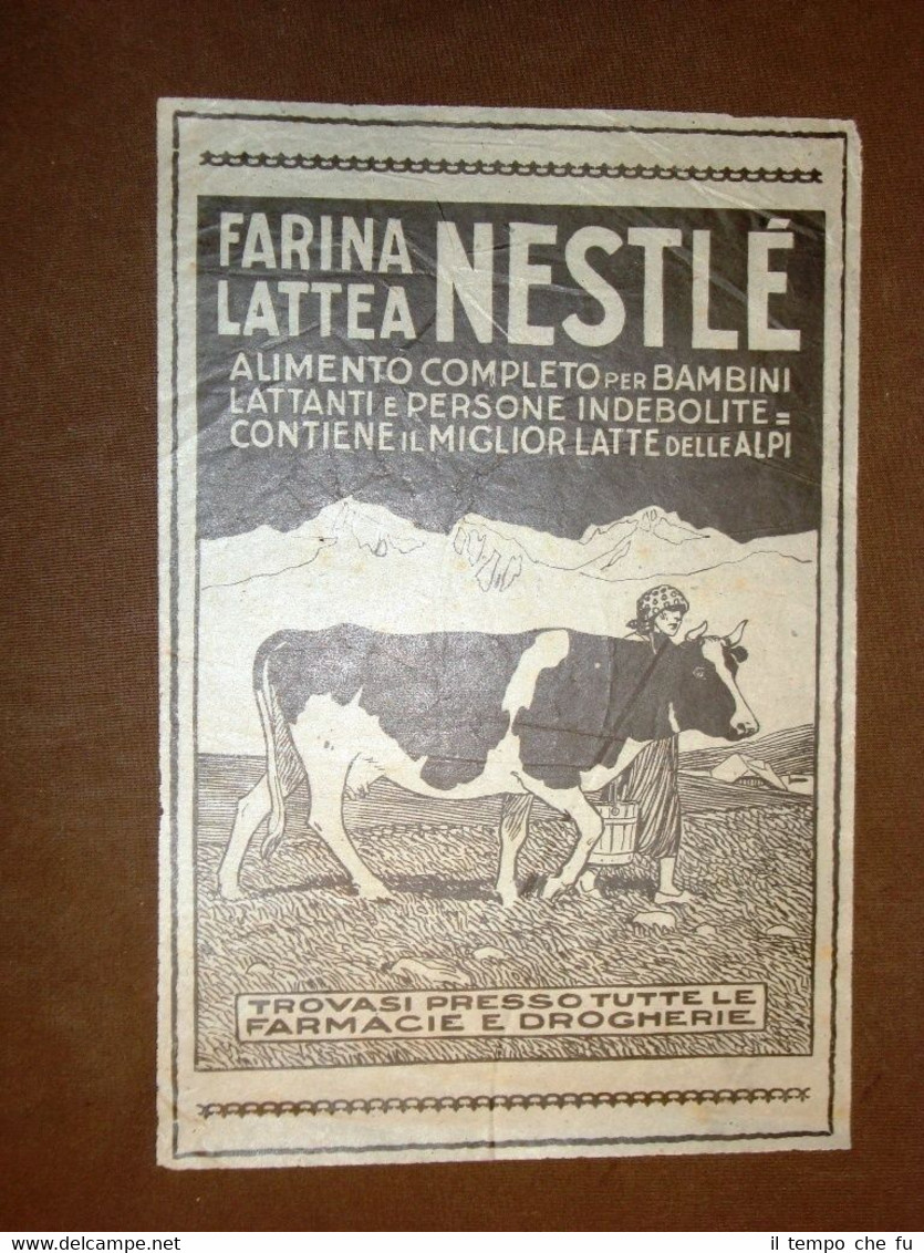 Pubblicità del 1907 Farina lattea Nestlé Alimento completo per bambini