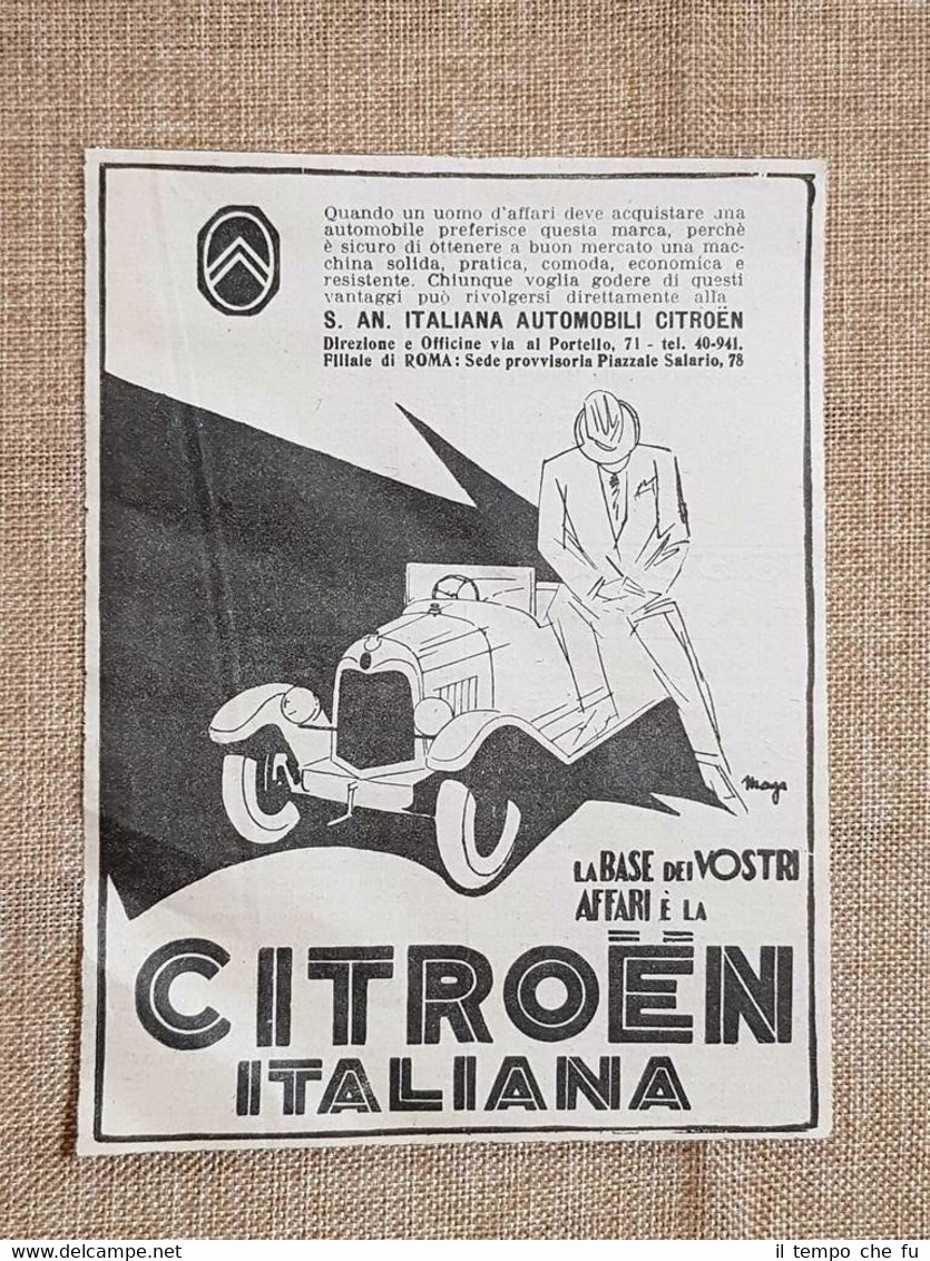 Pubblicità del 1926 Auto o automobile Citroen S.An. Italiana Automobili …