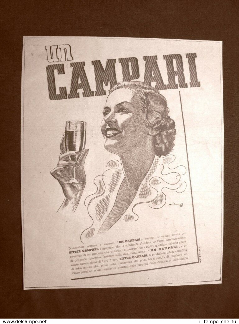 Pubblicità del 1945 Bitter Campari Domandate solo quello Davide C. …
