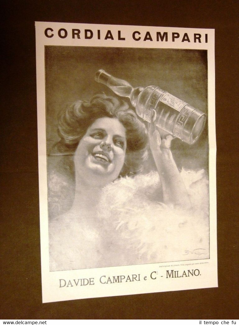 Pubblicità Epoca 1911 Collezionisti Davide Campari e C. Milano e …