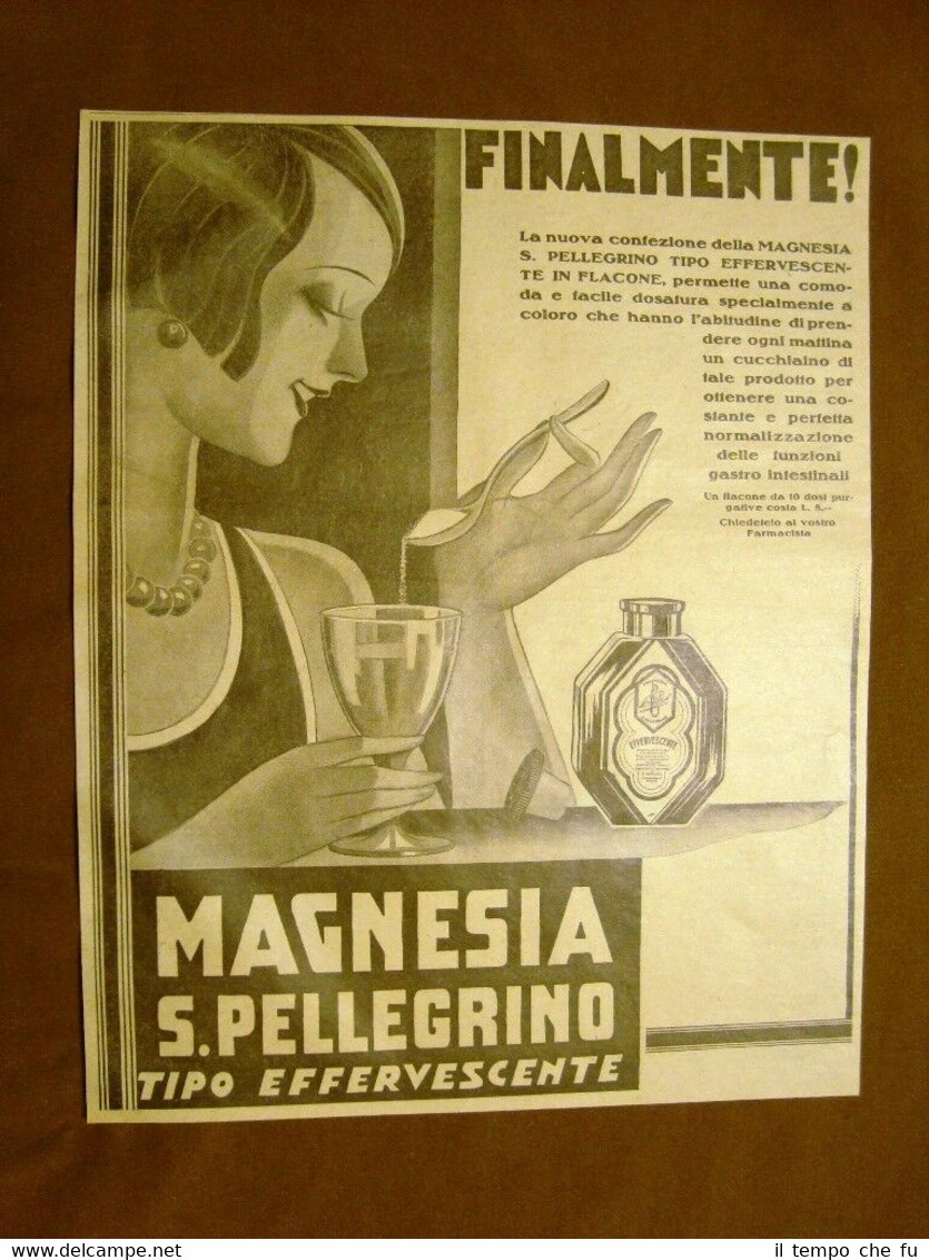 Pubblicità primi anni del 900 Magnesia San Pellegrino Ora in …
