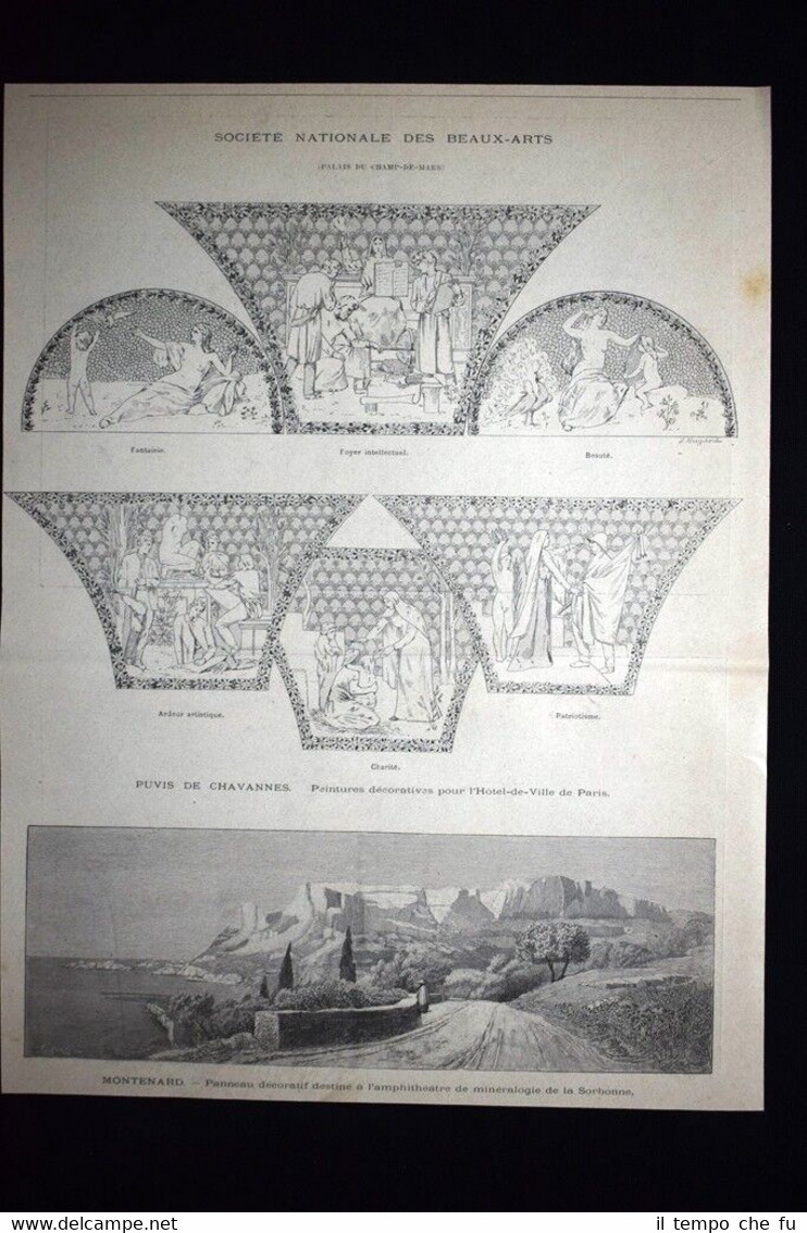 Puvis de Chavannes - Montenard + Dubufe - Duez Incisione …