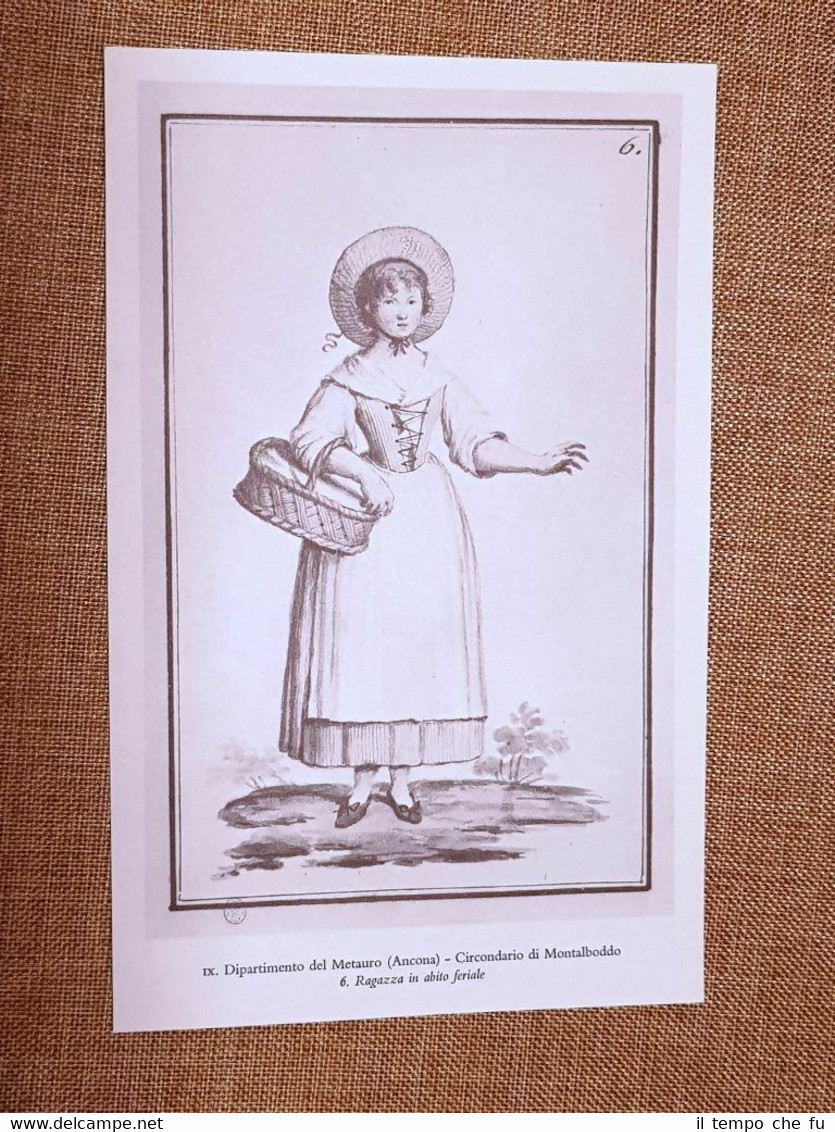 Ragazza Circondario Montalboddo Metauro Ancona Regno Italico d'Italia 1805-1814