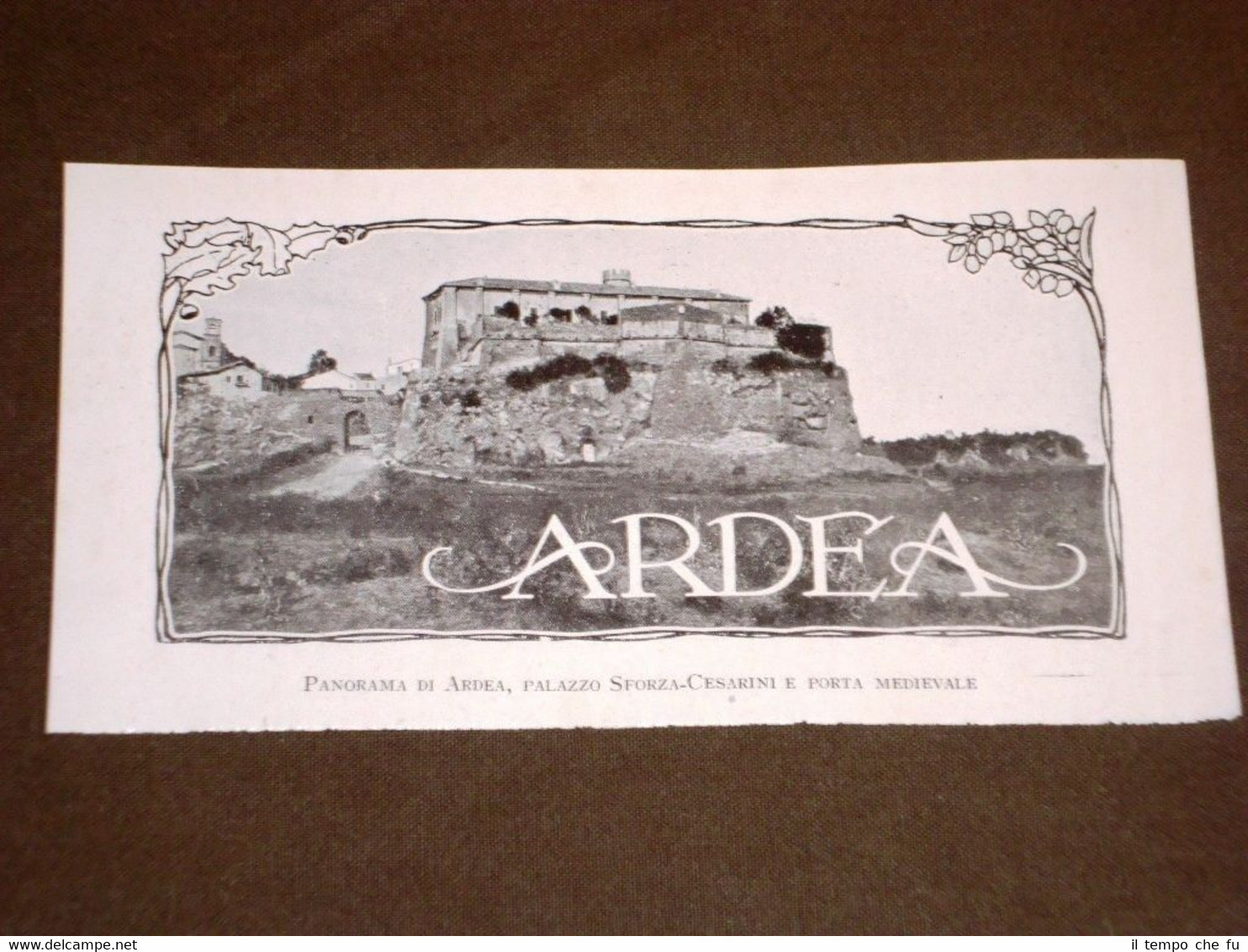 Rara stampa dei primi del 1900 Ardea Palazzo Sforza - …