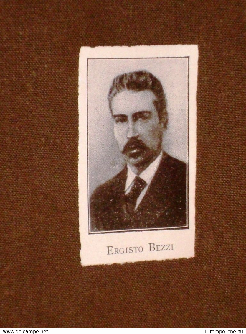 Rara stampa dei primi del 1900 Ergisto Bezzi