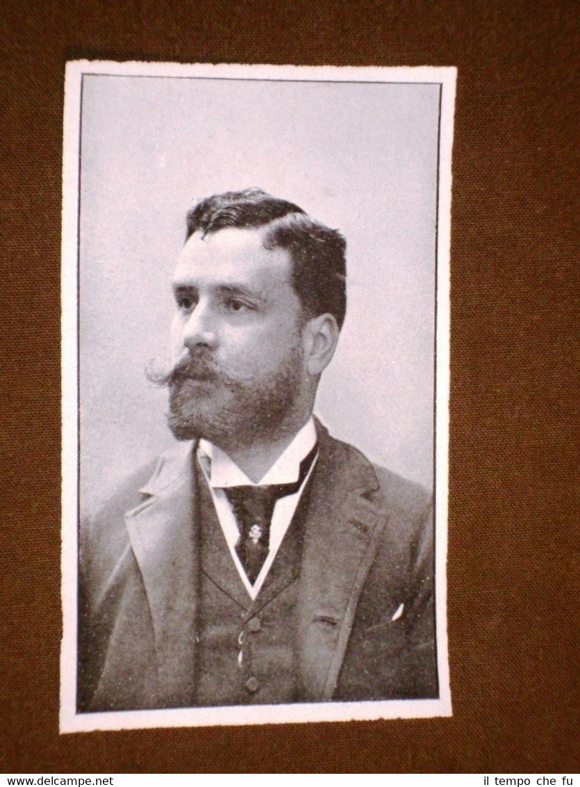 Rara stampa dei primi del 1900 Ritratto del drammaturgo Gerolamo …