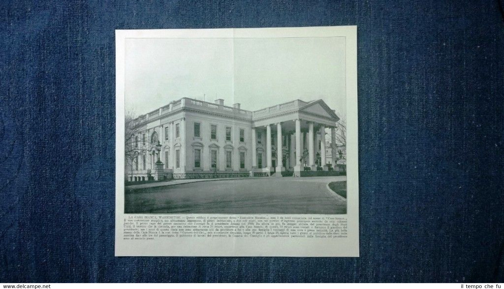 Rara veduta di fine '800: Casa Bianca. Washington + Sorgenti …