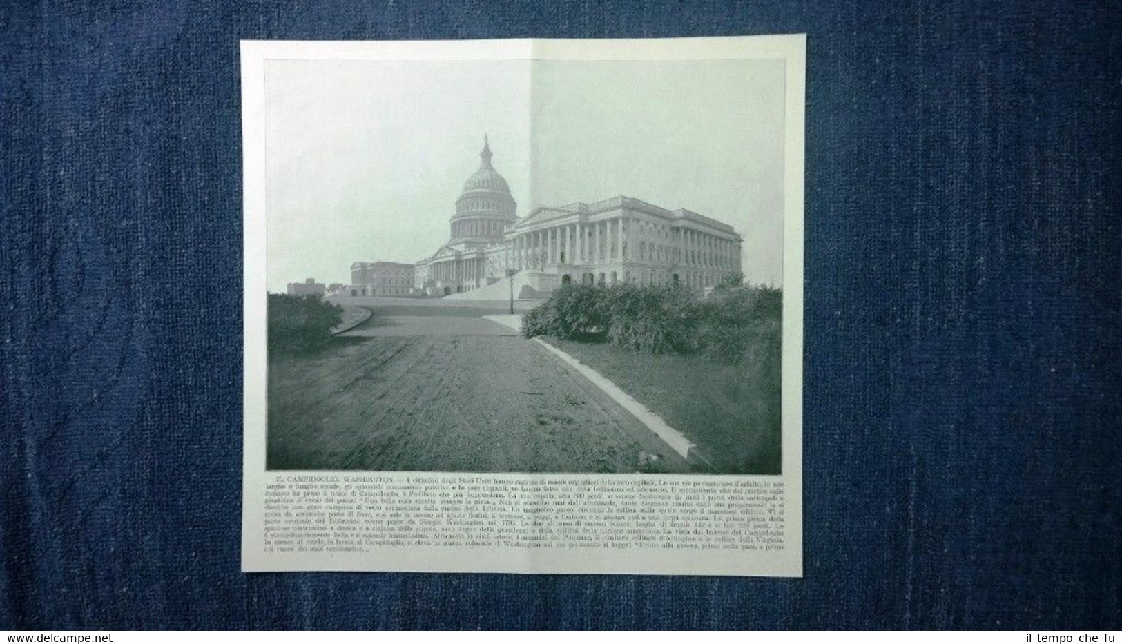 Rara veduta di fine '800: Il Campidoglio.Washington+New York e il …