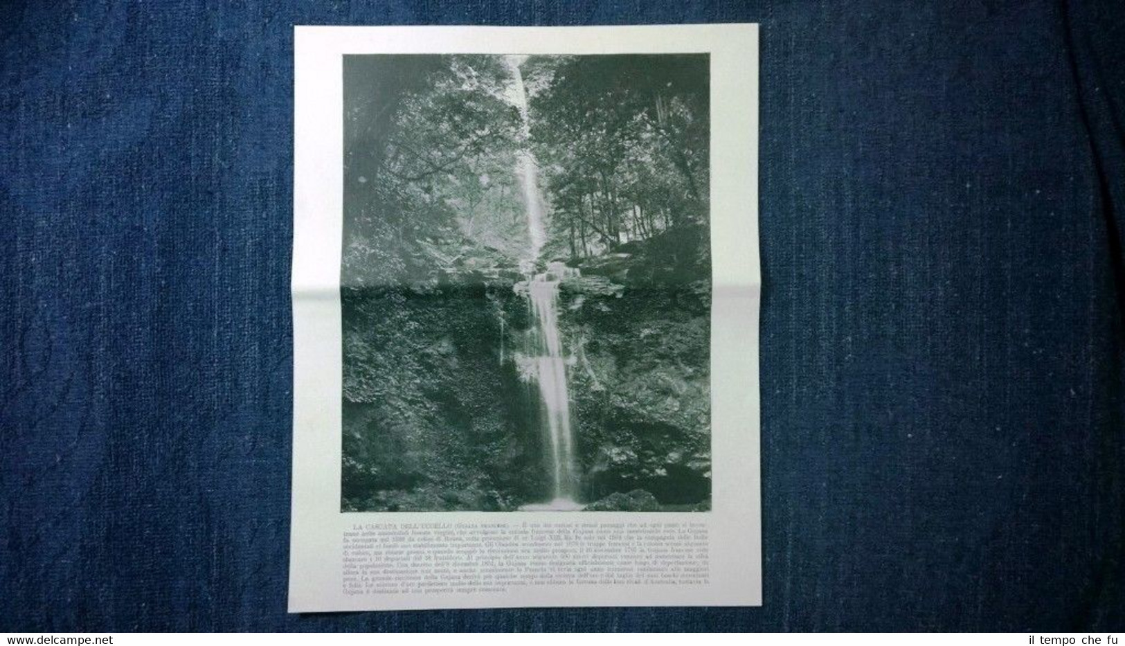 Rara veduta di fine '800: La Cascata dell'Uccello+Quartiere nero alla …