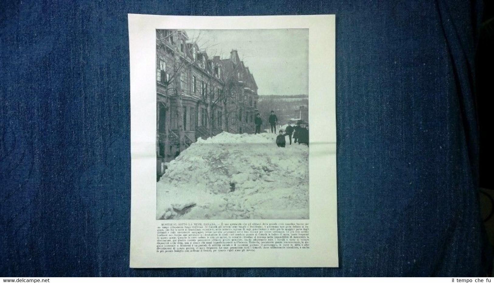 Rara veduta di fine '800: Montreal sotto la neve (Canada) …