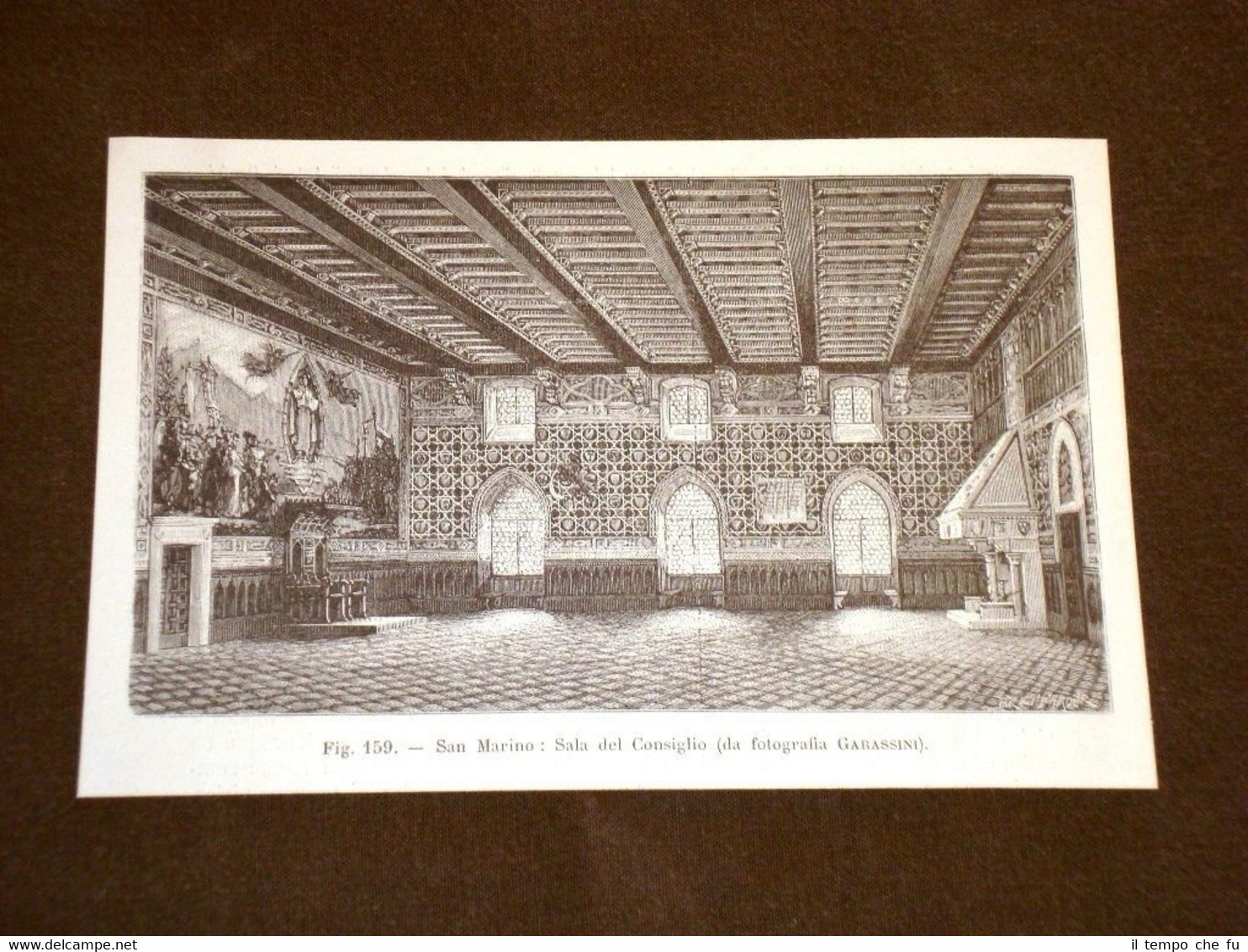 Rara veduta di fine '800 San Marino Sala nel Nuovo …