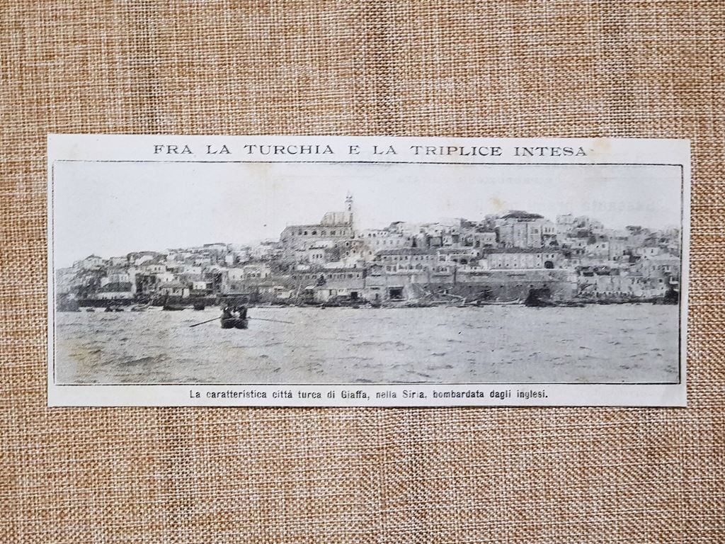 Rara veduta di Giaffa nel 1914 Bombardamento Inglesi Tel Aviv …